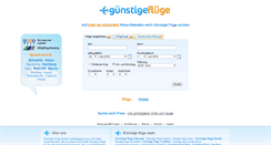 Desktop Screenshot of guenstigefluege.de