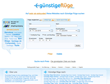 Tablet Screenshot of guenstigefluege.ch
